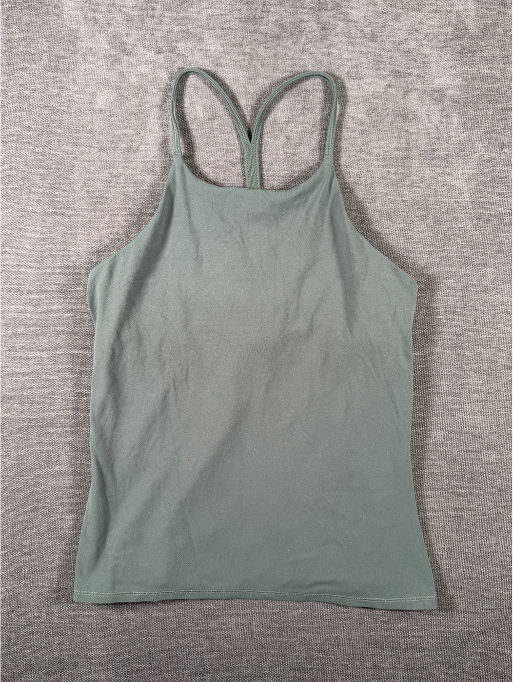 Lululemon Sage Green Racerback Built-In-Bra Tank Top, Size 4